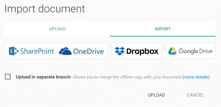 import word document sharepoint onedrive dropbox google drive