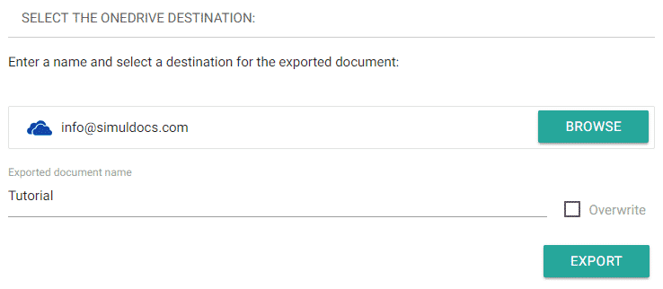 name exported document