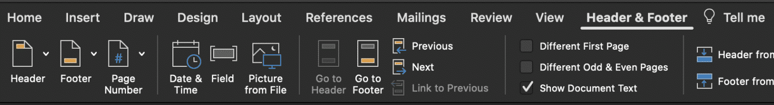 How to add the Date to the Header or Footer in your Word Document