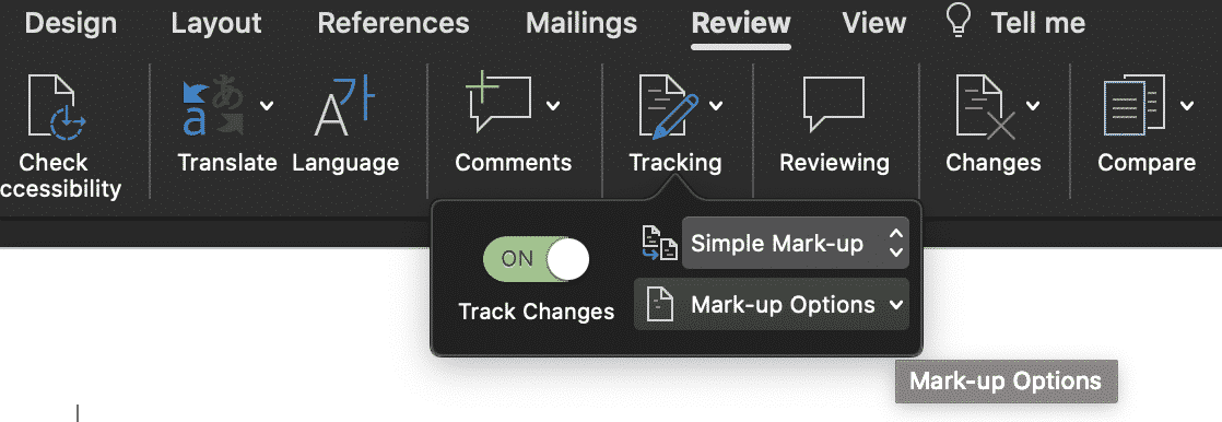 How to stop tracked changes from tracking formatting changes