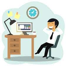 Happy office worker - Download Free Vectors, Clipart Graphics & Vector Art