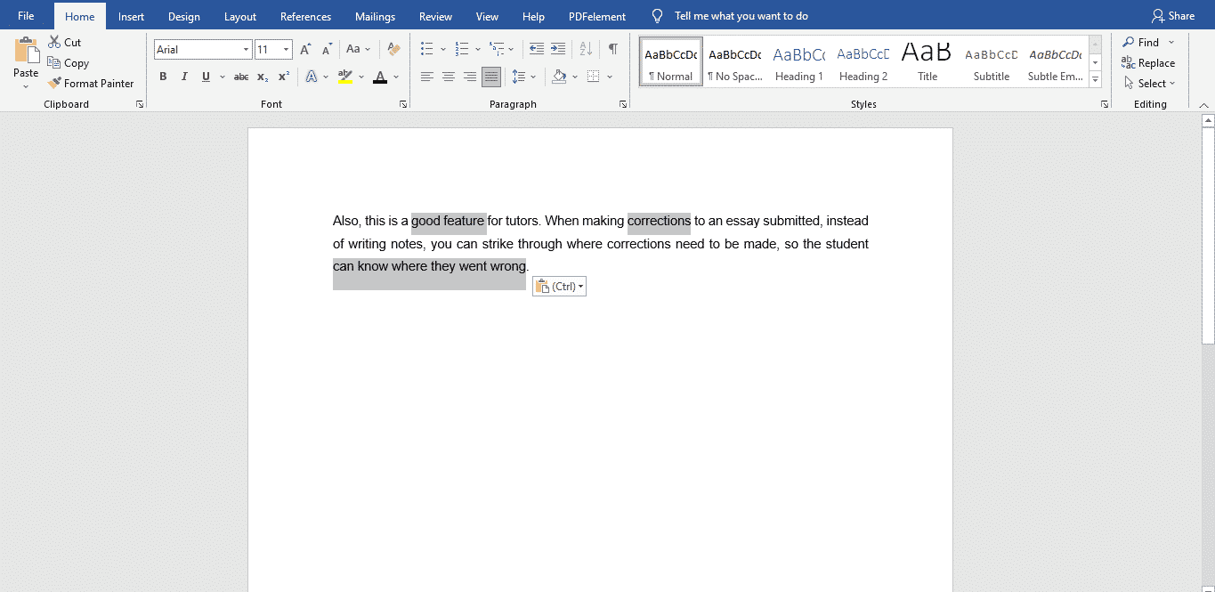How to draw a line through in word perez formight