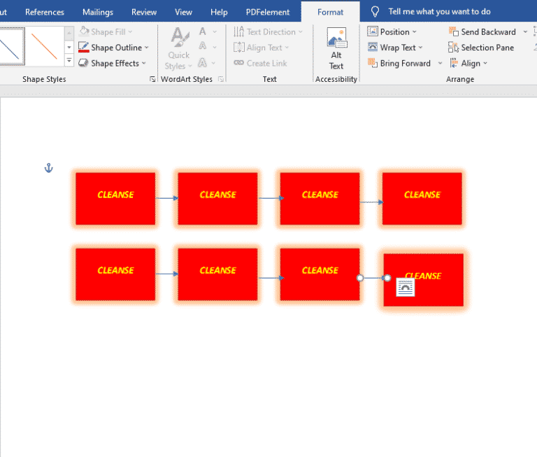 How to create a flowchart in a Microsoft Word document