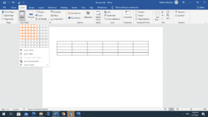 How to center a table in a Microsoft Word document