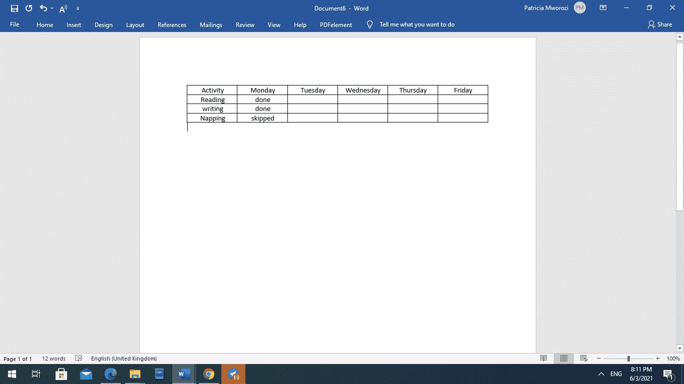 Center Text In A Table