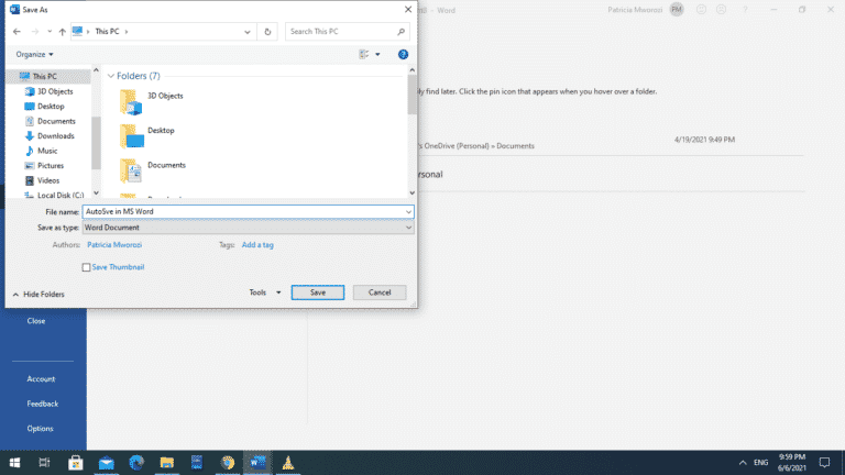 how to turn on autosave in word on mac