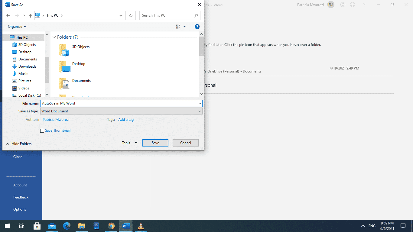how to turn on autosave for ms word on mac