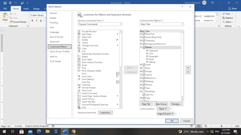 How to add dropdown fields to a form in Microsoft Word