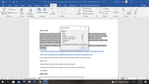 How to only count words in certain sections of your Word document
