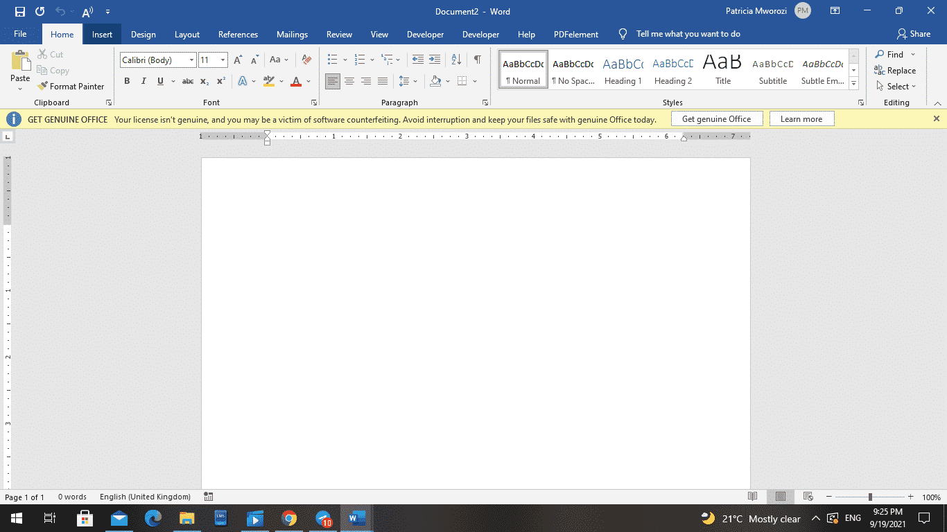 How to put multiple lines of text in brackets in word