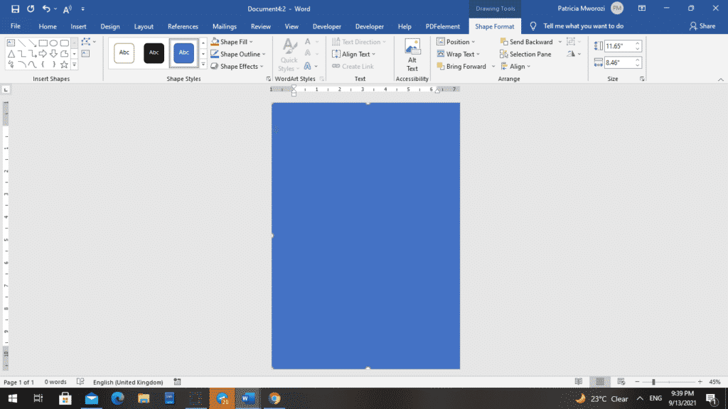 How to add a background image to one page of Microsoft Word documents