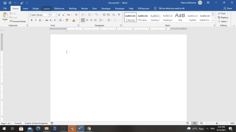 how to orientate one page in word