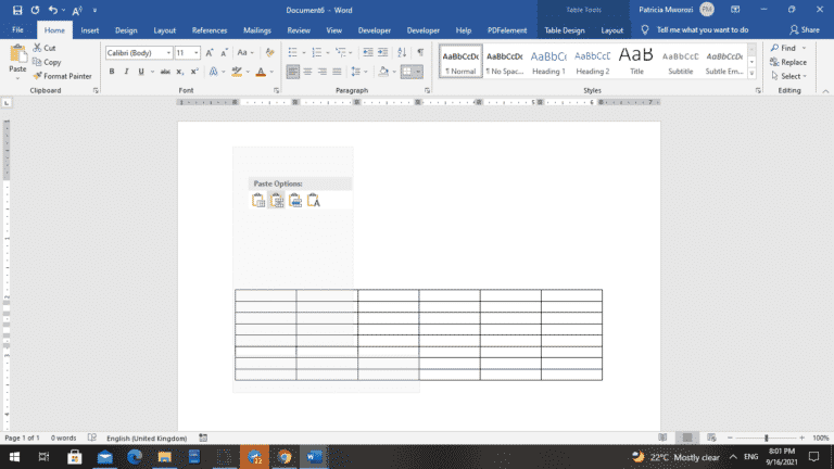 How to combine tables in Microsoft Word documents