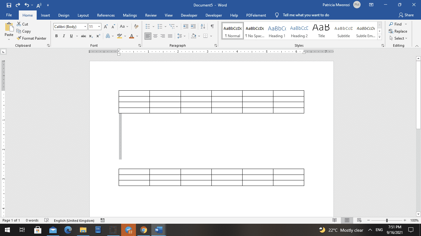 How to combine tables in microsoft word documents