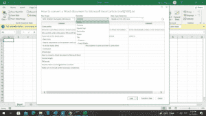 How to convert a Word document to Microsoft Excel