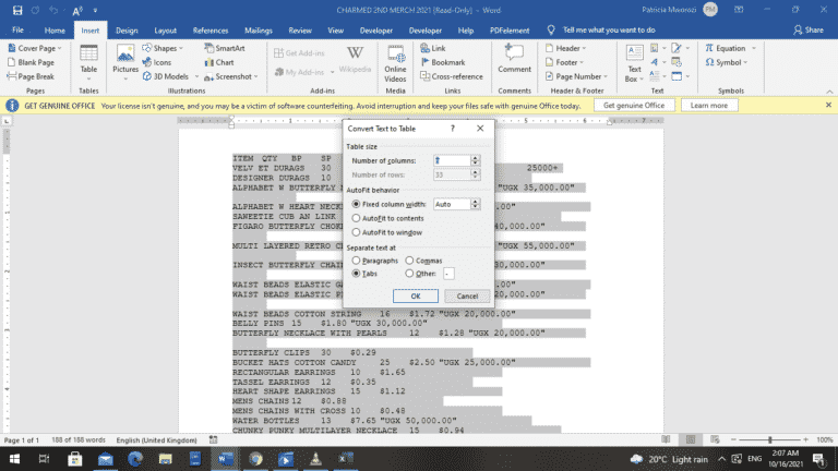 How to convert an Excel document to Microsoft Word