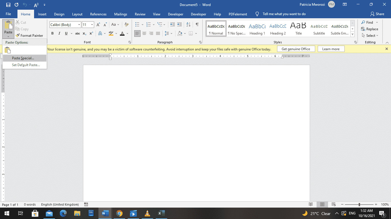 How to convert an Excel document to Microsoft Word