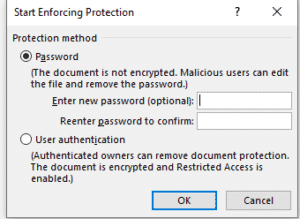 How to lock parts of a document in Microsoft Word
