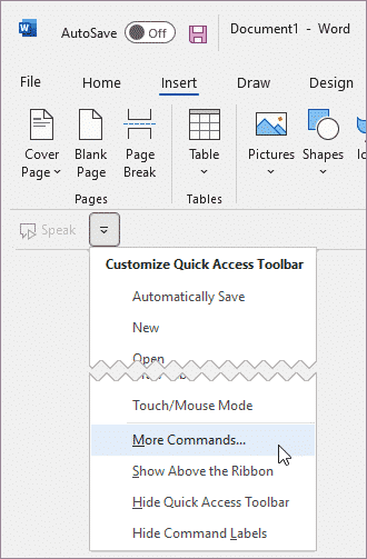 How To Customize The Quick Access Toolbar In Microsoft Word